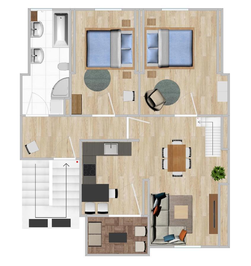 Gemuetliche Neurenovierte Dachgeschosswohnung Erfurt Luaran gambar